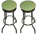 2 Celery Green Specialty Barstools Set