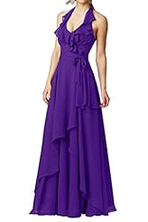 Halter Chiffon Evening Dress/Prom Dress/Party Dress 