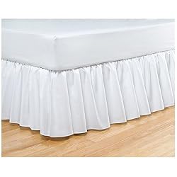 King White Fitted Bed Ruffle