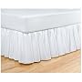 Queen White Fitted Bed Ruffle