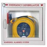 Alarmed AED Defibrillator Wall Mounted Storage Cabinet Fit for Phillips and Most Major Brands - Free Shipping