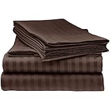STRIPED KING/CAL KING Duvet Cover Set, MOCHA
