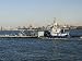 Boat with Barge on Hudson River, Manhattan, New York City, New York, USA Photographic Poster Print by R H Productions, 24x18