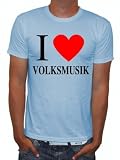 I love Volksmusik FuN HERZ IcH LIEBE KuLt PARTY Club like Sprüche Tee T-Shirt