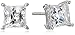 Amazon Collection Plated Sterling Silver Round-Cut Swarovski Zirconia Stud Earrings (2cttw)