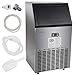 ROVSUN Commercial Ice Maker Automatic Built-In Stainless Steel Under counter/Portable Freestanding for Restaurant Bar, 33lbs Storage,100lbs/24h,5 Accessories, 18"Lx16"Wx31"H, 115V,USA
