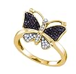 0.23CTW DIAMOND LADIES BUTTERFLY RING Size 7