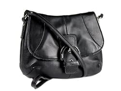 Coach Soho Leather Crossbody Flap Buckle Swingpack Bag 45664 Black