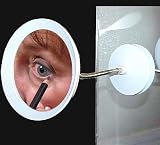 Vanity Suction Cup Stick-On 5X Magnifying Mirror