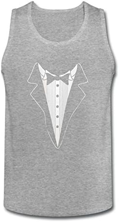 LJLForever Men's Fake Bow Tie Tuxedo Design Tank Top
