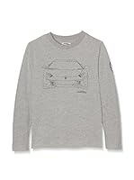 Automobili Lamborghini Camiseta Manga Larga (Gris Jaspeado)