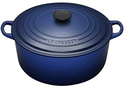 Le Creuset Enameled Cast-Iron 7-1/4-Quart Round French Oven, Cobalt Blue