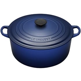 Le Creuset Cast Iron Round Casserole, Graded Blue, 28 cm