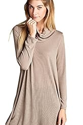 A-line Long Sleeves Cowl Neck Rayon/Spandex/Knit  Dress with a Brush/Sweep Train 