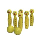 Pocket 7 Piece Wooden Skittles Set - Ducks
