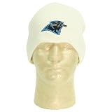 Carolina Panthers Classic Logo Winter Knit Beanie - White