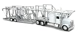 Newray 1/32 Scale Diecast Freightliner Car Carrier Truck in Color White