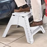 EZ Foldz Folding Step Stool, BLACK