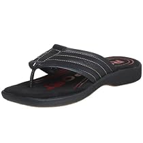 Rockport Men's Coastland Thong Sandal,Black/Black,10 M