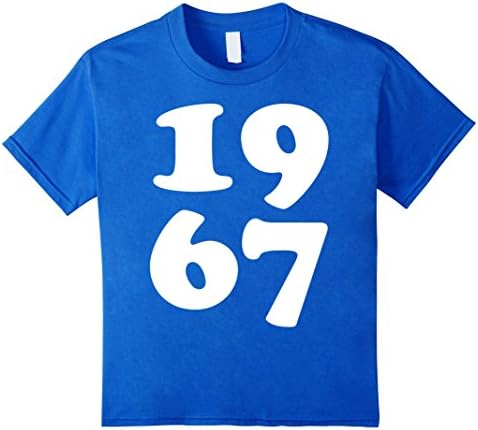 Kids 1967 T Shirt Birthday Gift Tee Made In 1967 Tshirt 10 Royal Blue