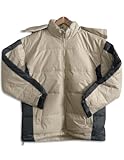 Urban Life - Mens Down Winter Jacket, Khaki, Black