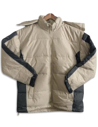 Urban Life - Mens Down Winter Jacket, Khaki, Black