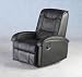 Luxury Shangrila Real Leather Faced Black Recliner Chair Image