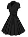 ACEVOG 50s 60s Vintage Short Sleeves Swing Rockabilly Full Circle Party Dress