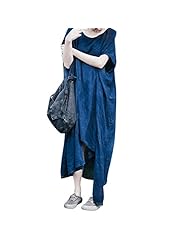 Cotton/Linen Short Sleeves Maxi Dress 