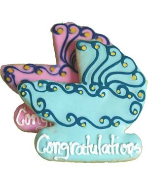 Beautiful Cookies Organic Party Favors-Scrolling Carriage Organic Cookies Cookies, 10... by Beautiful Cookies