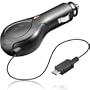 KFZ-Ladekabel 12V / 24V mit Aufrollmechanismus f�r Samsung Smartphone mit micro USB Anschluss schwarz