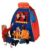Animal Barn Puppet Theater Pop Up Tent w/ Puppets ABPT