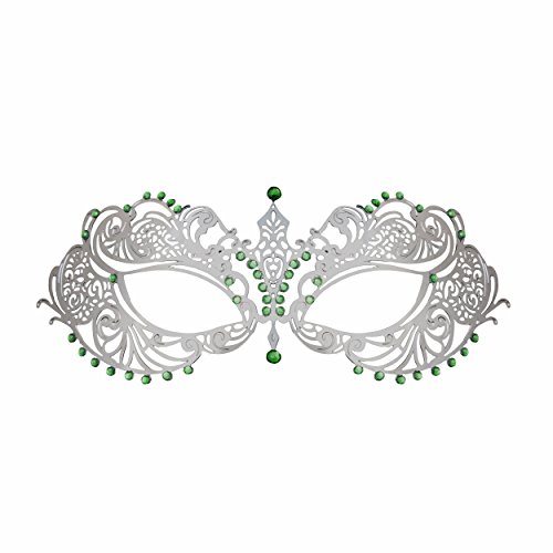 WINK KANGAROO Women's Laser Cut Metal Venetian Masquerade Crown Mask