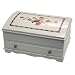 Mele Musical Jewelry Box with Floral Lid in Ivory 0075211