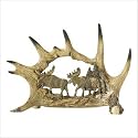 SCENIC ANTLER HUNTING DECOR TABLE TOP STATUE SCULPTURE