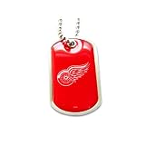 Detroit Red Wings Dog Tag Necklace Charm Chain