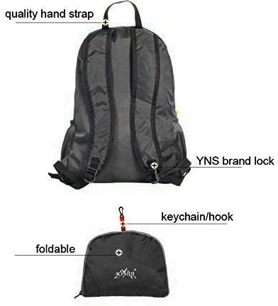 JingChow Unisex Ultralight Packable Backpack Hiking Daypack for Men and Women Foldable Travel Backpacks School Air Travelling Waterproof Outdoor Sports bags (Black)