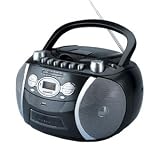 Supersonic SC-712CD Portable Boombox with CD, Cassette and AM/FM radio AC/DC Operated