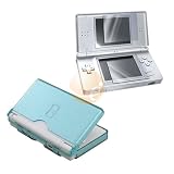 Blue Crystal Hard Case + 2-LCD Kit Reusable Screen Protector for Nintendo DS Lite NDSL