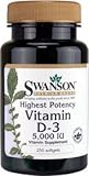 Highest Potency Vitamin D-3 5,000 Iu 250 Sgels