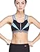 Yvette Zip Front Closure Sports Bra #7067-High Impact/Breathable/Contrast Color