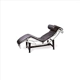 ITALMODERN Corbusier Lounge; Black Leather