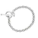 Karat Platinum Rolo Toggle Bracelet, 7.5"