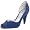 Electric blue suede