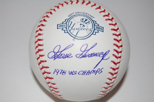 Goose Gossage Autographed New York Yankees 100th Anniversary Baseball Inscribed 