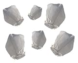 50 Pack of Plain White Sky Paper Chinese Lanterns Wedding Khoom Fay