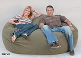 Review   / 6' X-large Olive Sac Foof Bean Bag Chair Love Seat