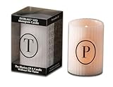 DecoGlow Monogram Collection 5-Inch x 3.5-Inch Fluted EverLast LED Lantern