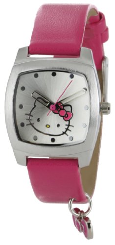 Hello Kitty Women?s Silver Dial Watch with Pink Strap - H3WL1005PK