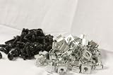 M5 Cage Nuts & Screws for Server Shelves Cabinets - 50 Pk Rack Mount